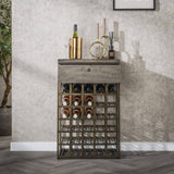 Wine cabinet Ferre Metal Antique Bronze