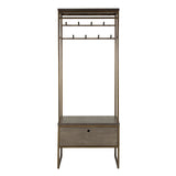 Wardrobe furniture ferre 8 hooks with par Metal antique bronze parcel shelf