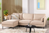 Sidney Corner Sofa Fabric Beige Left