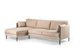 Sidney Corner Sofa Fabric Beige Left