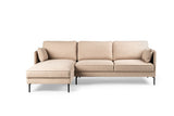 Sidney Corner Sofa Fabric Beige Left