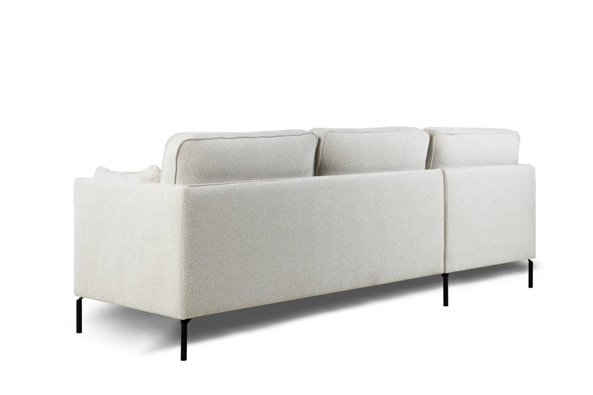 3-seater corner sofa peppin fabric crème left