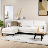 3-seater corner sofa peppin fabric crème left