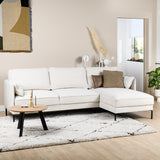 Peppin 3-Seater Corner Sofa Fabric Cream Right