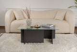 Rectangular Modern Coffee Table Vetroni Anthracite - Glass - 105x65 cm 