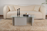 Rectangular Modern Coffee Table Vetroni Gray - Glass - 105x65 cm 