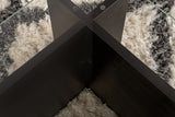 Coffee Table Black Wood Melamine Glass Opal 105x65x30 cm 
