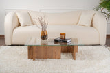 Coffee Table Atlantic Pine Wood Melamine Glass Opal 105x65x30 cm 