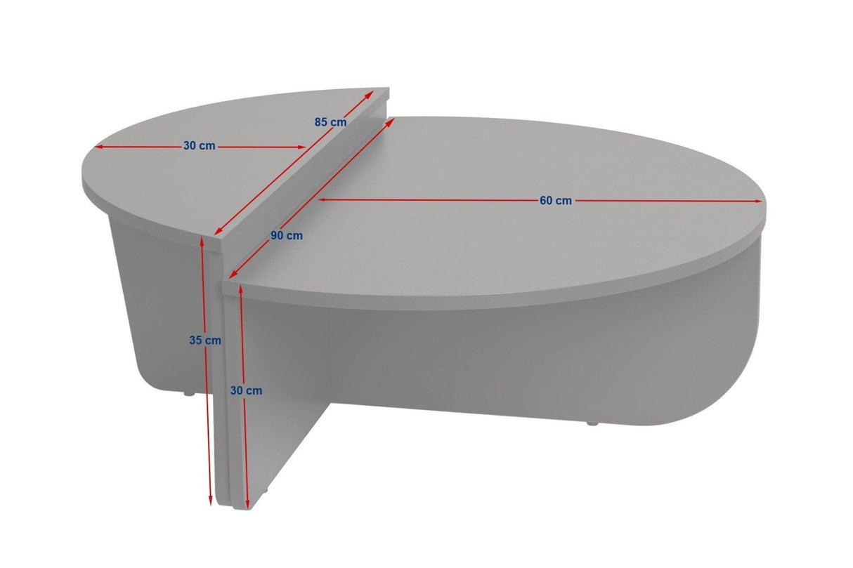Round Coffee Table As Green Melamine 90 cm Orin 