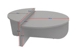 Round Coffee Table As Green Melamine 90 cm Orin 