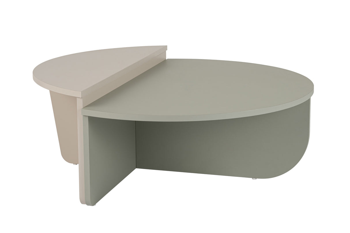 Round Coffee Table As Green Melamine 90 cm Orin 