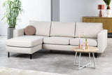 Merle Corner Sofa Ivory Fabric Left/Right