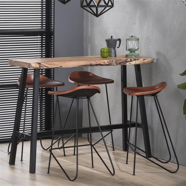 Bar stool Bruce Brown Leather Set of 4