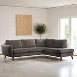 Callum 3-Seater Corner Sofa Fabric Taupe Right