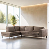 Espen 3-Seater Corner Sofa Fabric Taupe Left