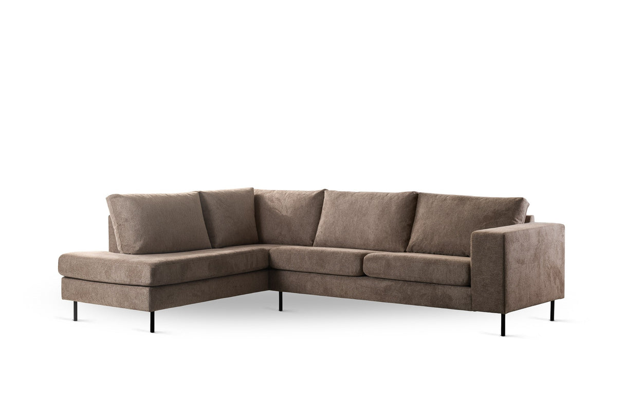 Espen 3-Seater Corner Sofa Fabric Taupe Left