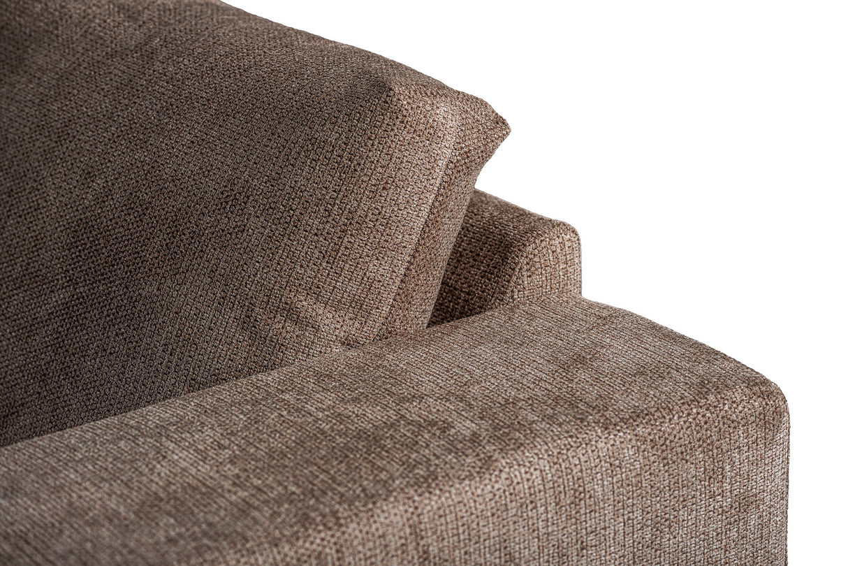 Espen 3-Seater Corner Sofa Fabric Taupe Left