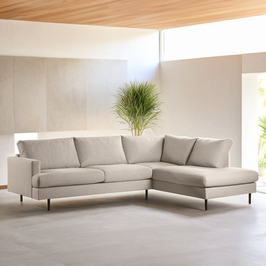 Romi 3-Seater Corner Sofa Beige