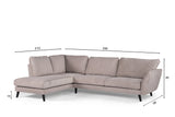 3-seater corner sofa saga beige