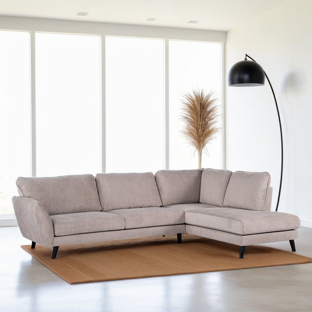 3-seater corner sofa saga beige