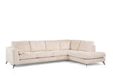 4-seater corner sofa lova rib Fabric beige