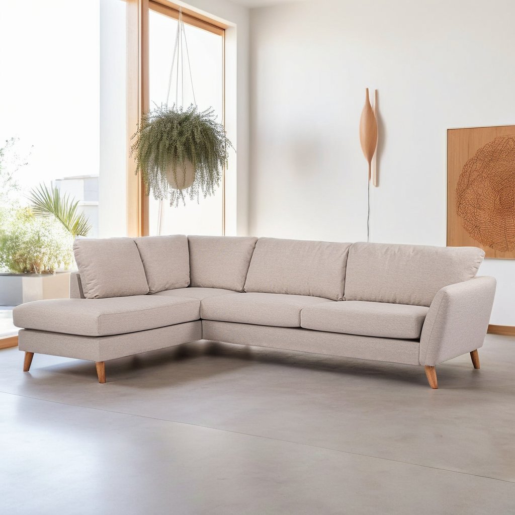 3-seater corner sofa Asher Beige