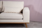 3-seater corner sofa Ezra Fabric beige