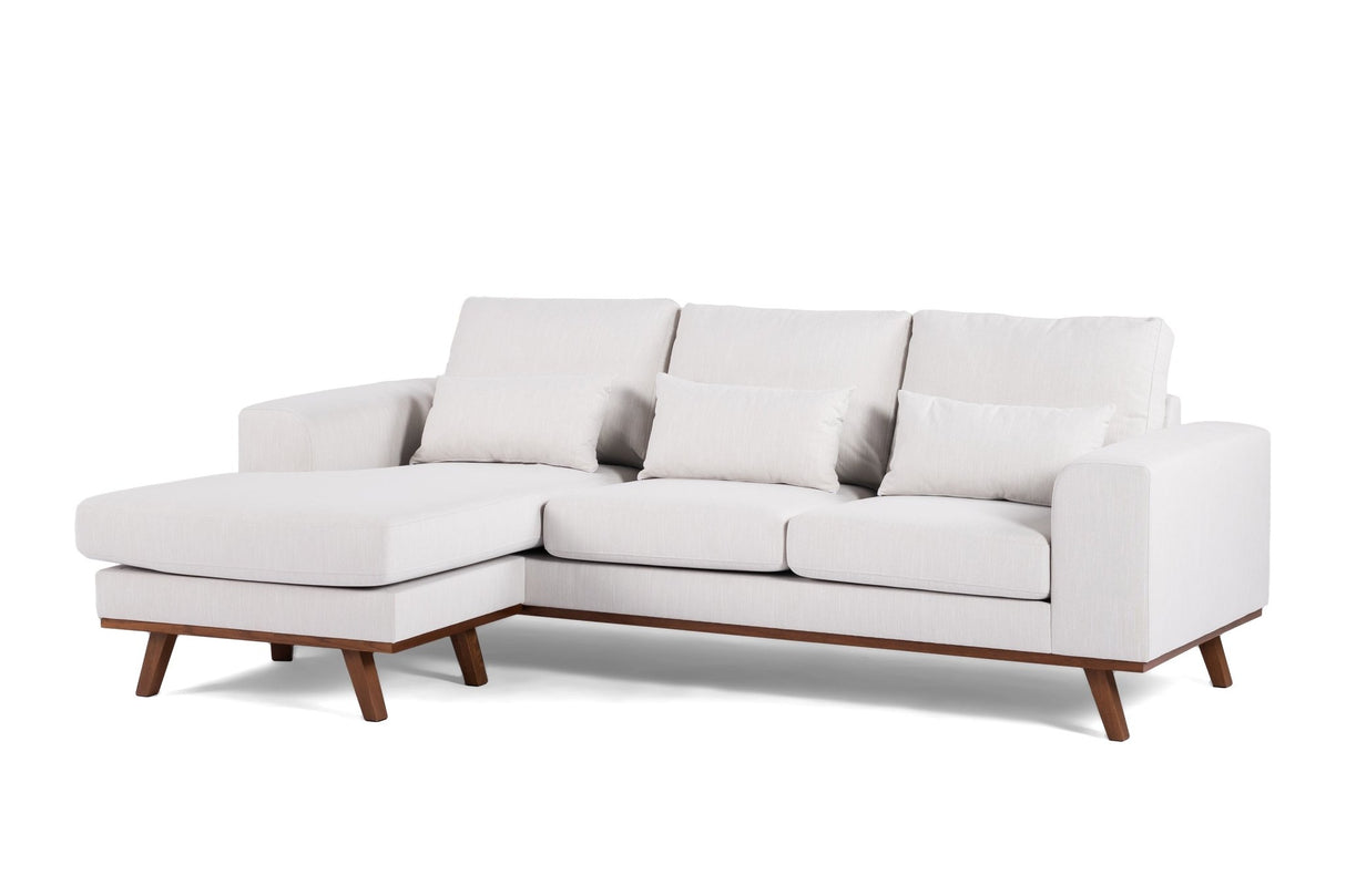 3-seater corner sofa dori beige left and right