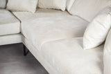 3-seater corner sofa aivy fabric beige