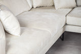 3-seater corner sofa aivy fabric beige