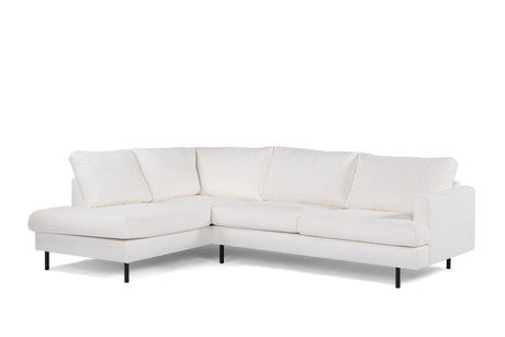 3-seater corner sofa niya bouclé white