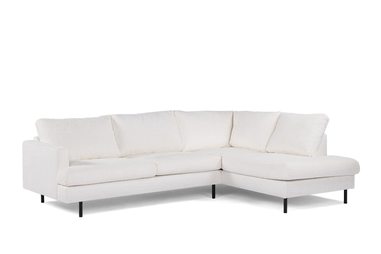 3-seater corner sofa niya bouclé white