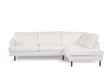 3-seater corner sofa niya bouclé white