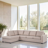 Vita 4-Seater Corner Sofa Fabric Beige