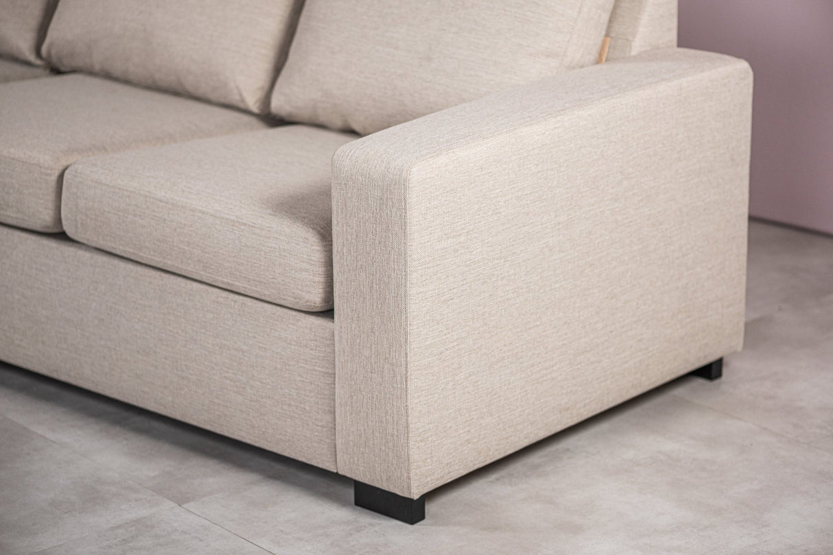 Vita 4-Seater Corner Sofa Fabric Beige