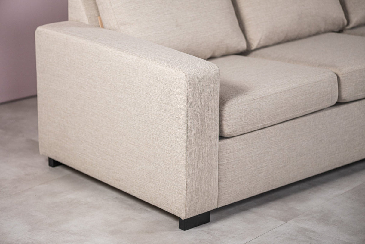 Vita 4-Seater Corner Sofa Fabric Beige