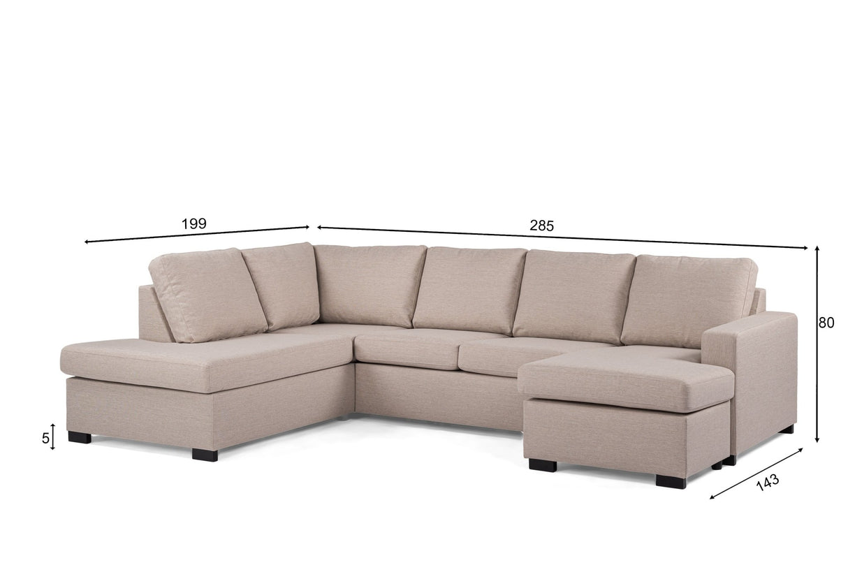 Jona U-Shaped Sofa Fabric Beige