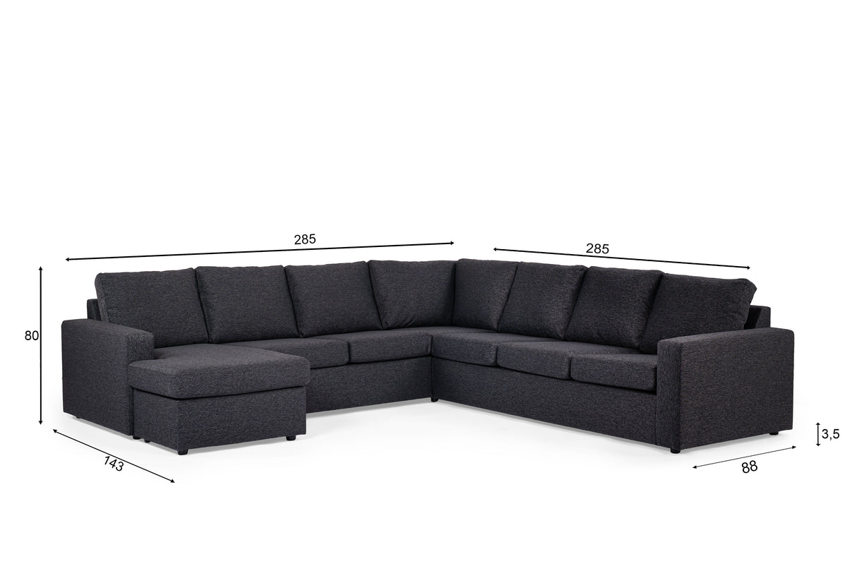 Paco Corner Sofa Anthracite