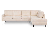 4-seater corner sofa Pablo ribstof beige