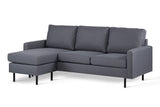 3-seater Corner sofa Chaise Longue Riven Dark gray