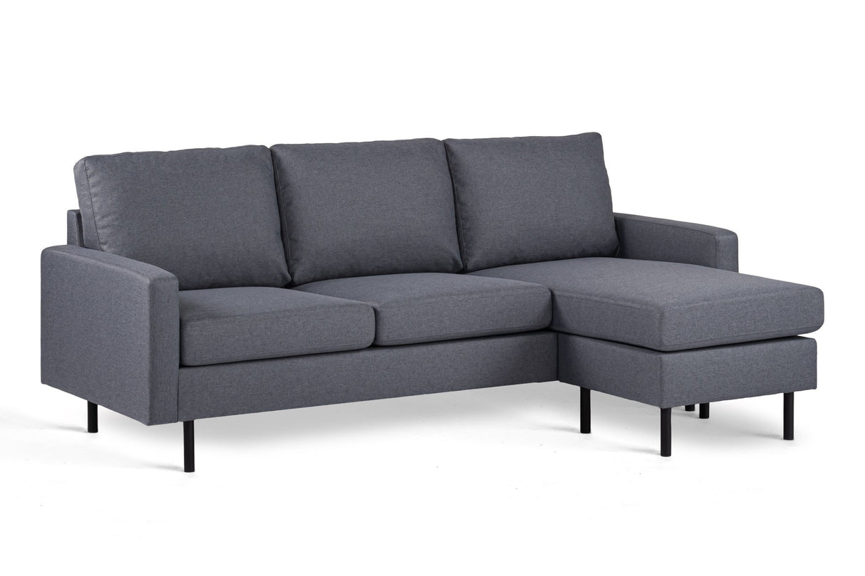 3-seater Corner sofa Chaise Longue Riven Dark gray