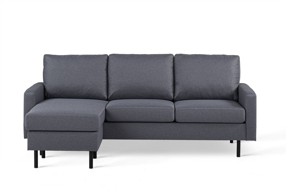 3-seater Corner sofa Chaise Longue Riven Dark gray