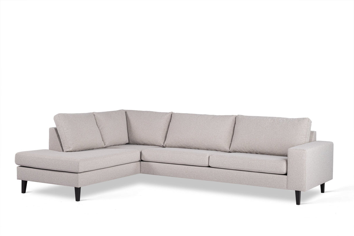 3-seater corner sofa archie fabric gray