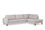 3-seater corner sofa archie fabric gray