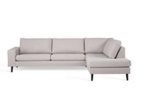 3-seater corner sofa archie fabric gray