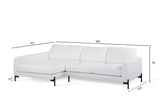 3-seater lounge sofa neva bouclé fabric white