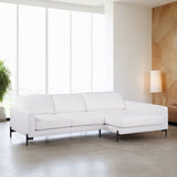 3-seater lounge sofa neva bouclé fabric white