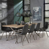 Set of 4 Dining Chairs Siena Saddle PU black 