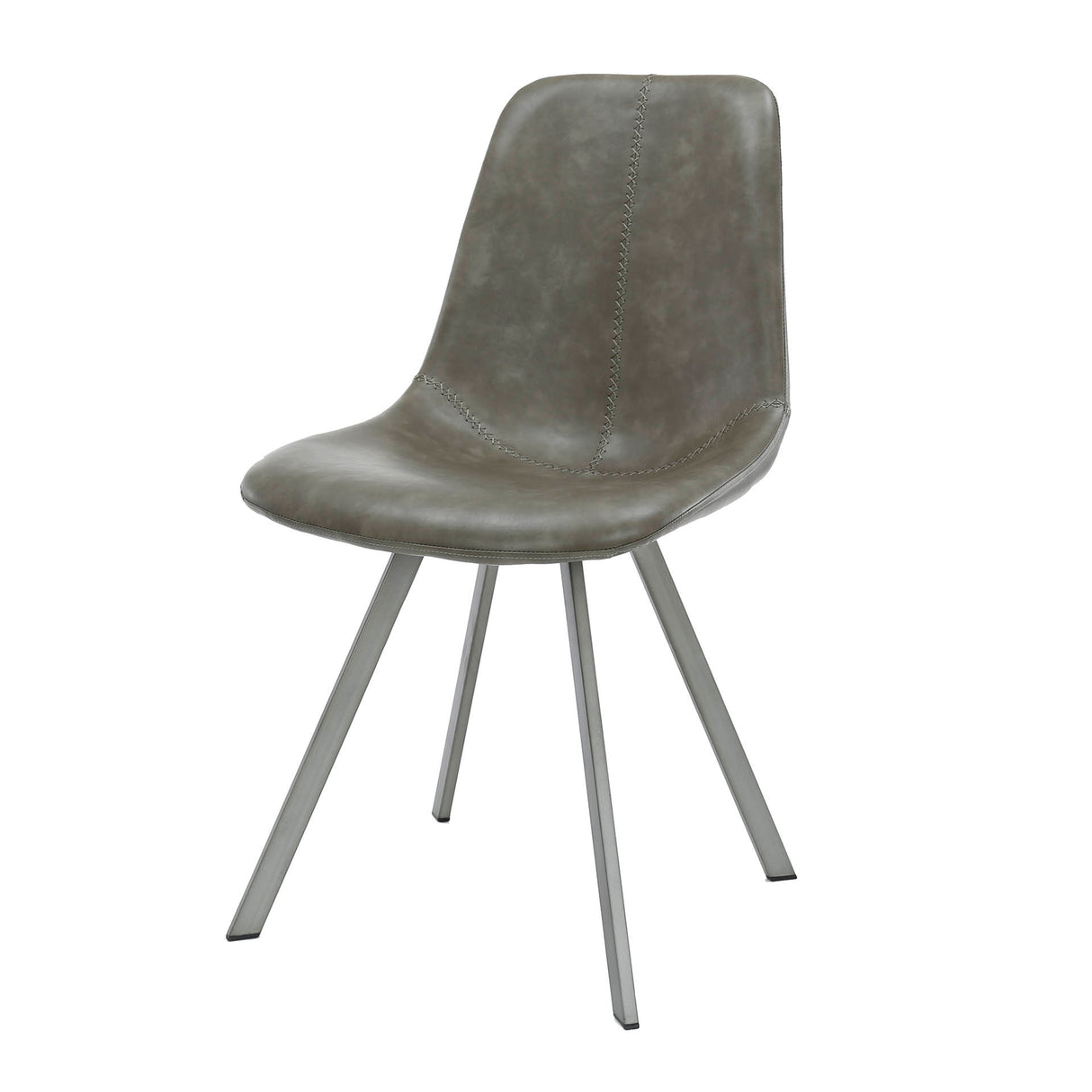 Eetkamerstoel Taupe Siena Saddle PU Kunstleer