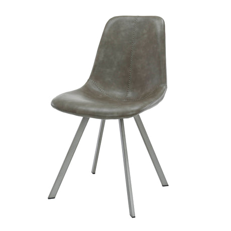 Eetkamerstoel Taupe Siena Saddle PU Kunstleer